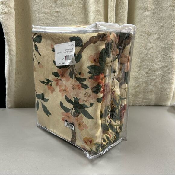 Pottery Barn NOLA Print Ivory 2 in 1 Pole Top Curtain 50" x 108” ONE Panel NEW - Picture 5 of 7